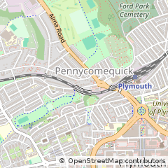 Map of Plymouth, Devon