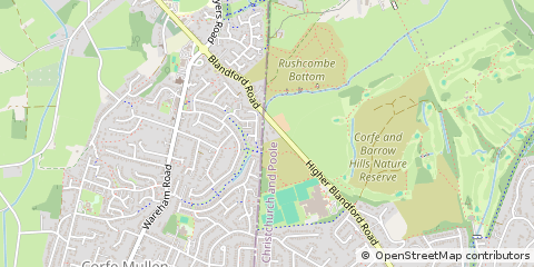 Map of Wimborne, Dorset