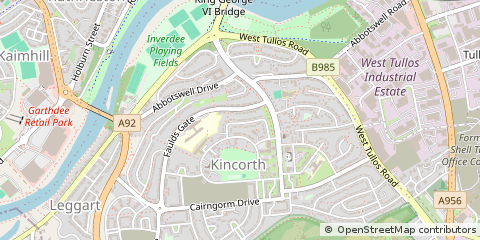 Map of Aberdeen, Aberdeenshire
