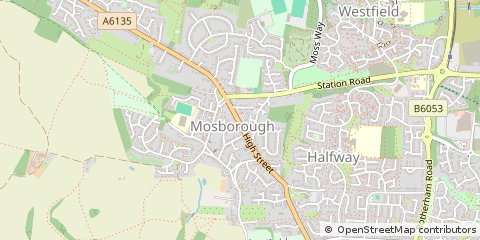 Map of Sheffield, South Yorkshire