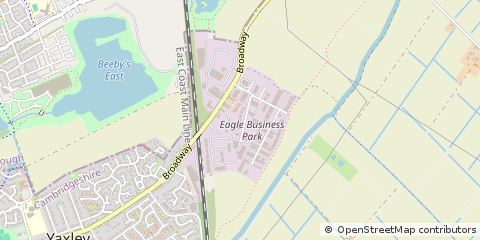 Map of Yaxley, Cambs