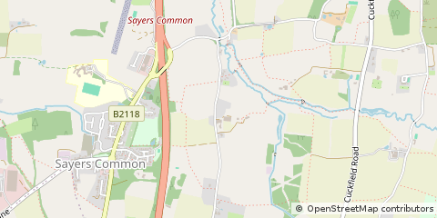 Map of Hurstpierpoint, West Sussex