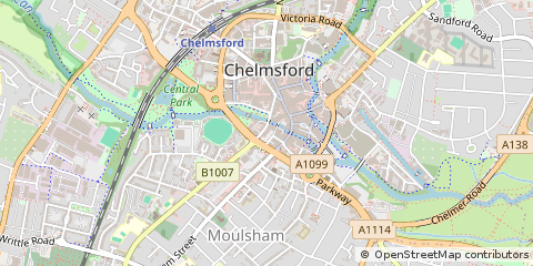 Map of Chelmsford, Essex