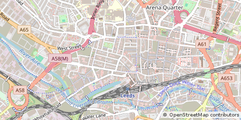 Map of Leeds, West Yorkshire