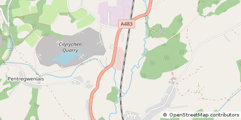 Map of Ammanford, Dyfed