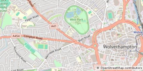 Map of Wolverhampton, West Midlands