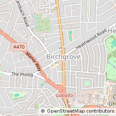 Map of Cardiff, South Wales