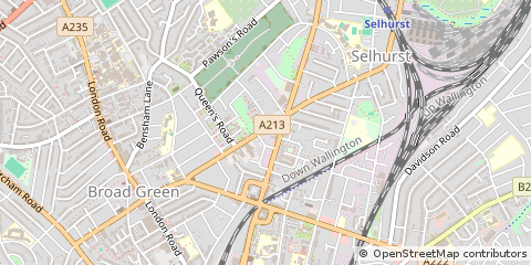 Map of Croydon, Surrey