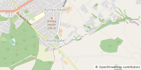 Map of Market Drayton, Shropshire