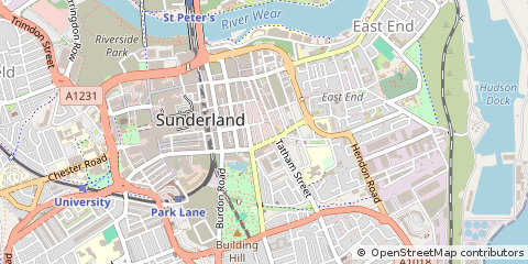 Map of Sunderland