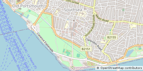 Map of Southsea, Hampshire