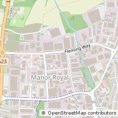 Map of Crawley, West Sussex