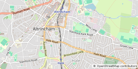 Map of Hale, Cheshire
