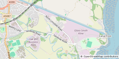 Map of Ulverston, Cumbria