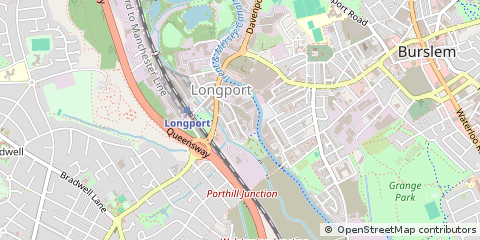 Map of Stoke-on-Trent, Staffordshire