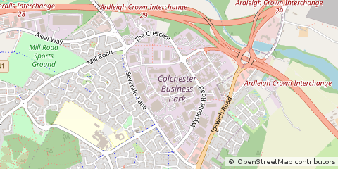 Map of Colchester, Essex