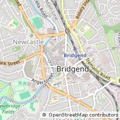 Map of Bridgend, Bridgend County Borough