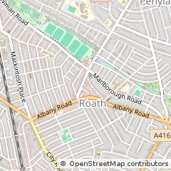 Map of Cardiff, South Glamorgan