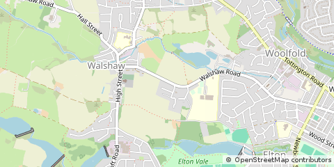 Map of Bury, Lancashire