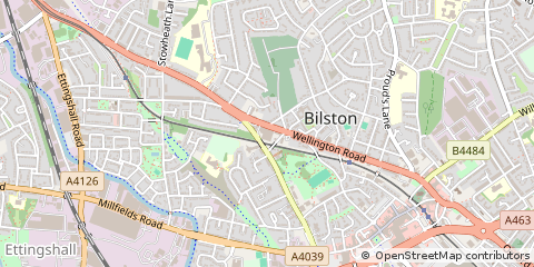 Map of Bilston, Wolverhampton