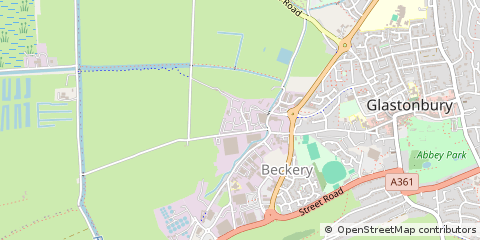 Map of Glastonbury, Somerset