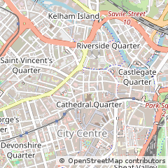 Map of Sheffield, South Yorkshire