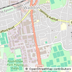 Map of Croydon, Surrey