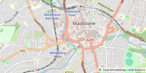 Map of Maidstone, Kent