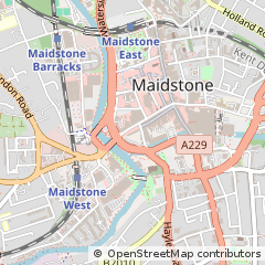 Map of Maidstone, Kent