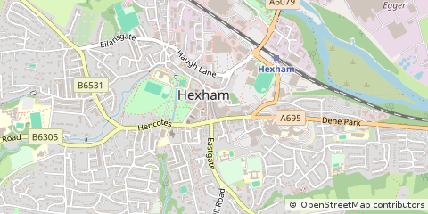 Map of Hexham