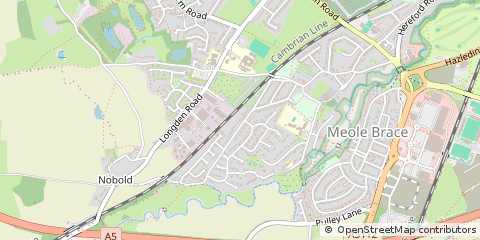 Map of Shrewsbury, Shropshire