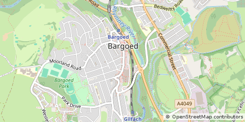 Map of Bargoed