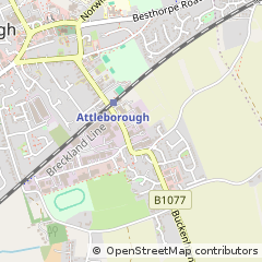 Map of Attleborough, Norfolk