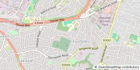 Map of Poole, Dorset