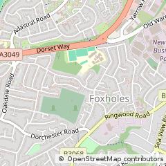 Map of Poole, Dorset