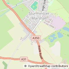 Map of Wimborne, Dorset