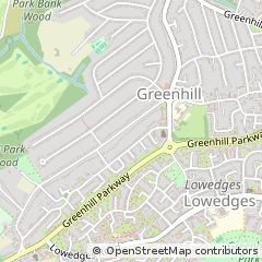Map of Sheffield, South Yorkshire