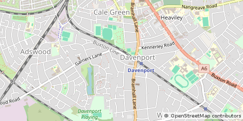 Map of Stockport, Cheshire