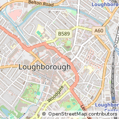 Map of Loughborough, Leicestershire