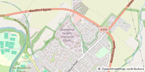 Map of Blandford Heights Industrial EST, Blandford Dorset