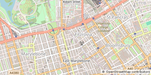 Map of Fitzrovia, London