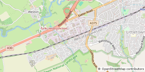 Map of Honiton
