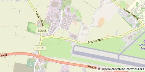 Map of Manston, Kent