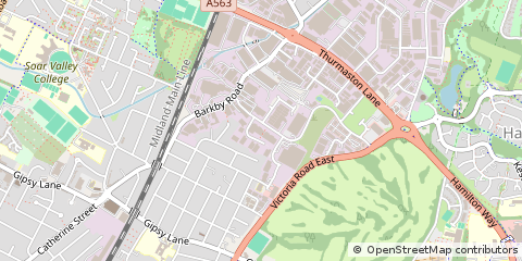Map of Leicester