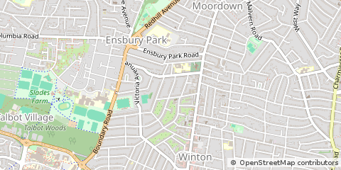 Map of Bournemouth, Dorset