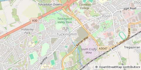 Map of Camborne, Cornwall