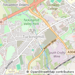 Map of Camborne, Cornwall
