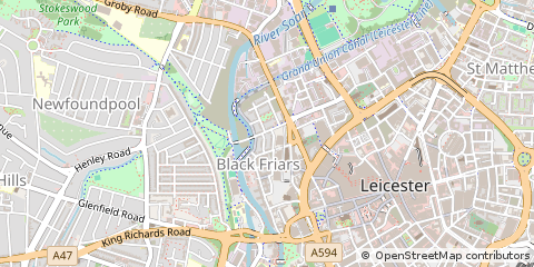 Map of Leicester