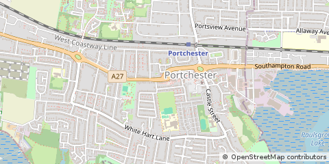 Map of Portchester, Hampshire