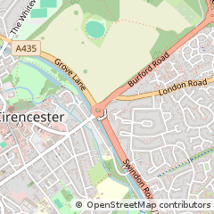 Map of Cirencester, Gloucestershire